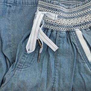 Super comfy wide leg chambray pants